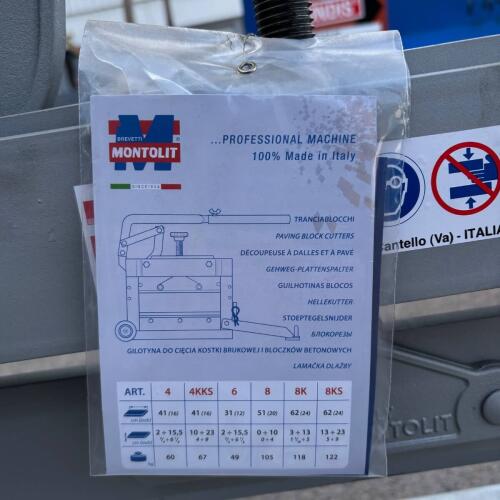 Anvisningar för Mekanisk plattklippare från Montolit (Art 4). 